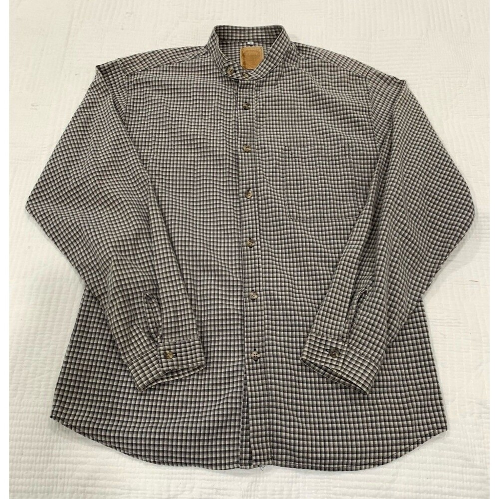 Wah Maker Mens Size M Black White Check Button Up Shirt Long Sleeve Western